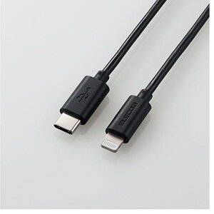 �G���R�� MPA-CL05BK USB-C to Lightning�P�[�u�� �X�^���_�[�h �u���b�N