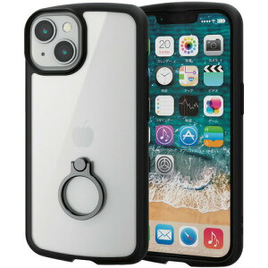 �y3�Z�b�g�z �G���R�� PM-A22ATSLFCRBK iPhone 14�E13 �p �P�[�X �J�o�[ �n�C�u���b�h �X�g���b�v�z�[���t �����O�t TOUGH SLIM �u���b�N