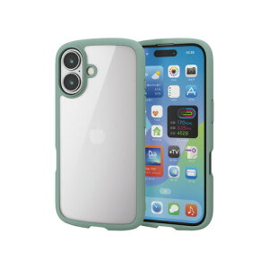 �G���R�� PM-A24ATSLFCGN iPhone 16 TOUGH SLIM LITE �n�C�u���b�h�P�[�X �t���[���J���[