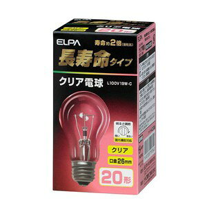 �y3�Z�b�g�z ELPA L100V19W-C �������N���A�d�� 20W�` E26