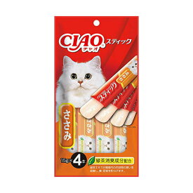 いなば チャオ スティック ささみ 15g×4本 ゼリー おやつ TSC-123 いなばペットフード CIAO 緑茶消臭成分配合 TSC123 猫用ふりかけ キャットフード ちゅーる いなば食品 猫おやつ ゼリータイプ エクプラ特選 ペットグッズ 安心素材 価格は1個のお値段です