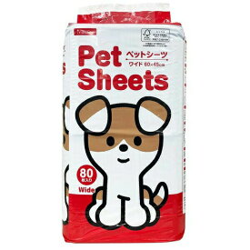 【12個セット】 ペットライブラリー inuneru ペットシーツ ワイド 80枚