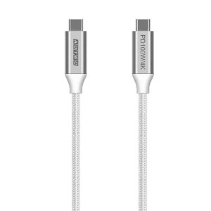 �y10�Z�b�g�z �A�h�e�b�N USB-C to C �P�[�u�� (4K�E100W/10Gbps/2.0m) �z���C�g ���i�� �o�� ��������