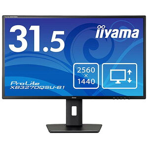 iiyama XB3270QSU-B1 31.5�^�t���f�B�X�v���C ProLite XB3270QSU-B1(2560×1440 /HDMI�ADisplayPort/�u���b�N/�X�s�[�J�[:����/�t��HD/IPS����/���~/�`���g) ��������