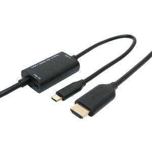�y3�Z�b�g�z �~���V USD-PFH15�^BK USB PD�Ή� USB Type-C HDMI�ϊ��P�[�u�� 1.5m �u���b�N