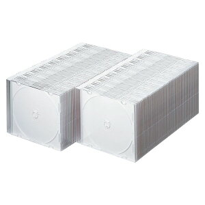 �T�����T�v���C FCD-PU100MWN Blu-ray�EDVD�ECD�P�[�X�i�X�����^�C�v�E100���Z�b�g�E�z���C�g�j �A�N�Z�T�� ���f�B�A�P�[�X SANWA SUPPLY ��������