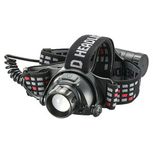 �I�[���d�@ LC-HUS900S-K LED�w�b�h���C�g (��ڐG�Z���T�[�X�C�b�`/3�_���w�b�h�o���h/USB�[�d��/�_�����[�h4���/900 lm/�A���g�p4����[���FHIGH]/�ی쓙��IPX4) �ԐF�_�� �l���Z���T�[�X�C�b�` ���[