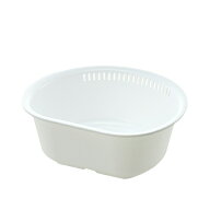 リッチェル シェリー 洗い桶 ホワイト D型 L 抗菌 洗いおけ たらい 食器洗い 漬け置き洗い つけ置き 漬け…