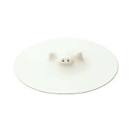 マーナ marna ブタの落しぶた 大 21.5cm シリコーン / ホワイト 落し蓋 加熱 電子レンジ 食洗機対応 おと…