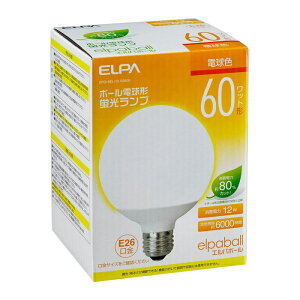 �y5�Z�b�g�z �G���p(ELPA) �d���`�u���� �{�[�����` 60W�` �d���F E26 EFG15EL/12-G062H