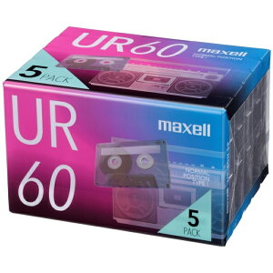 �}�N�Z�� �J�Z�b�g�e�[�v UR-60N5P 60�� 5�{�p�b�N �^�� �I�[�f�B�I maxell UR-60N UR60N5P ���y �L�^���f�B�A �������[ �Ɠd