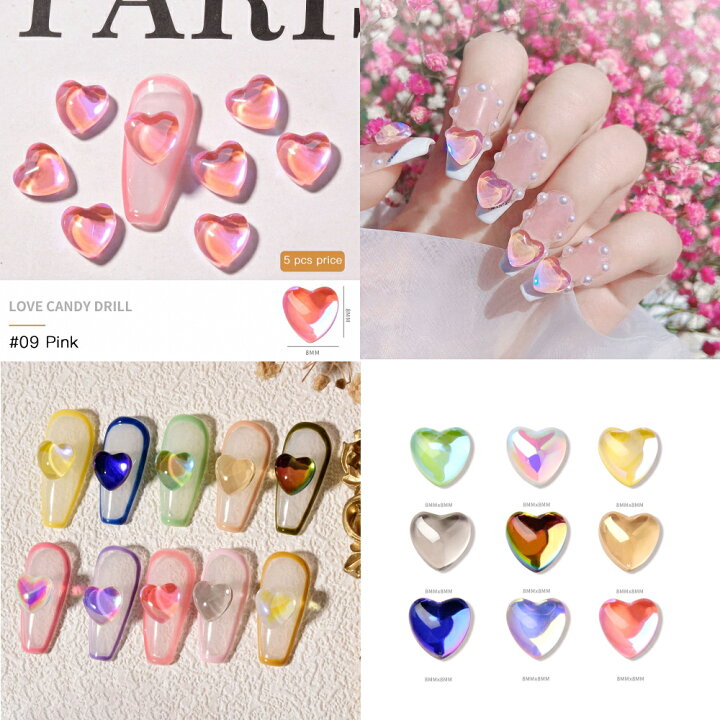 237円 新発売 Lalona ラローナ クリアハートパーツ 大容量パック 2種 ジェルネイル 237円 新発売 Lalona ラローナ クリアハートパーツ 大容量パック 2種 ジェルネイル