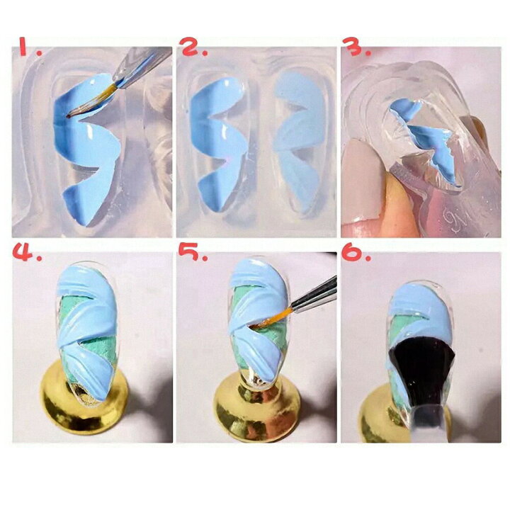 楽天市場 ラローナ Lalona ネイルシリコンモールド 全8種 ベアー ネイルアート レジン リボン パーツ ラローナ 楽天市場店