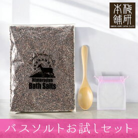＼期間限定PT5倍★4日20時〜11日1:59／ 入浴剤 バスソルト ブラックソルト お試しセット 小粒 1kg 木製スプーン1個 オーガンジー袋1枚 送料無料 ヒマラヤ岩塩 ブラック岩塩 リラックス バスタイム トライアル セット 女性 癒し