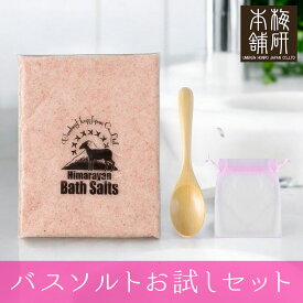 ＼SALE延長！5%OFFクーポン★〜16日23:59／ 入浴剤 バスソルト ピンクソルト お試しセット あら塩 1kg 木製スプーン1個 オーガンジー袋1枚 送料無料 ヒマラヤ岩塩 ピンク岩塩 リラックス バスタイム トライアル セット 女性 癒しグッズ