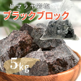 ＼期間限定PT5倍★28日0時〜1日23:59／ ヒマラヤ岩塩 ブラックソルト ブラック岩塩 ブロック 5kg ネット付き 送料無料 入浴剤 バスソルト 温浴 温活 リラックス バスタイム ブラック 自然派 結婚祝 出産祝 内祝 誕生日 まとめ買い