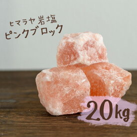 ＼マラソン限定PT5倍★4日20時〜10日1:59／ 【送料無料】 ヒマラヤ岩塩 バスソルト 入浴剤 ピンク ブロック 20kg【今ならレビュークーポンプレゼント!】 アロマストーン ピンク岩塩 結婚祝い 出産祝い 内祝い 誕生日 まとめ買い