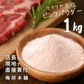 送料無料 岩塩 ヒマラヤ岩塩 食用 ピンクソルト パウダー 1kg 送料無料 HACCP管理 BRC認証 ハラール認証 ピンク岩塩 パキスタン 調味料 バーベキュー BBQ 海鮮 塩 熱中症 対策