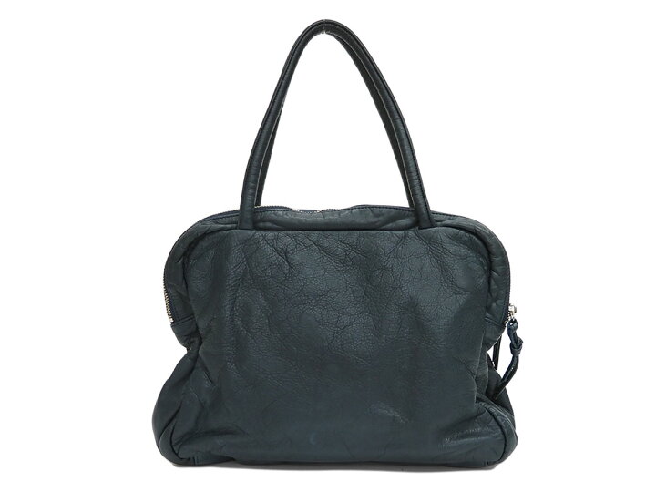 楽天市場】ワイズ レザーハンドバッグ 深青緑 スモール スクエア  