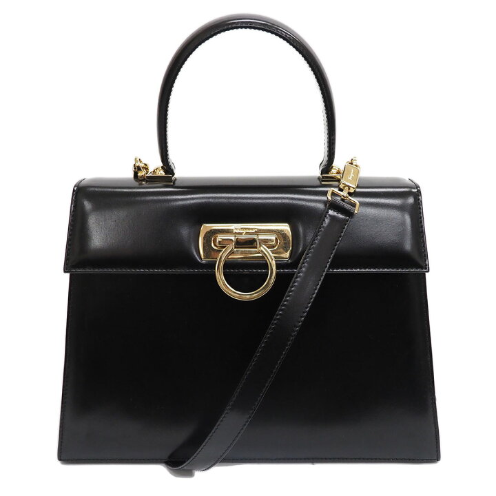 楽天市場】フェラガモ ヴィンテージ ガンチーニ 2WAYハンドバッグ  