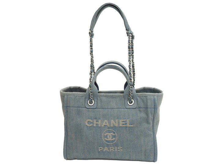 楽天市場】シャネル デニム ショッピングバッグ 2WAY ハンド トート  
