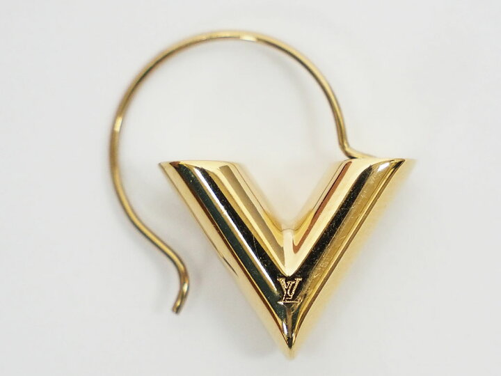 楽天市場】ルイヴィトン ピアス エセンシャルV M61088 ゴールド 金属  