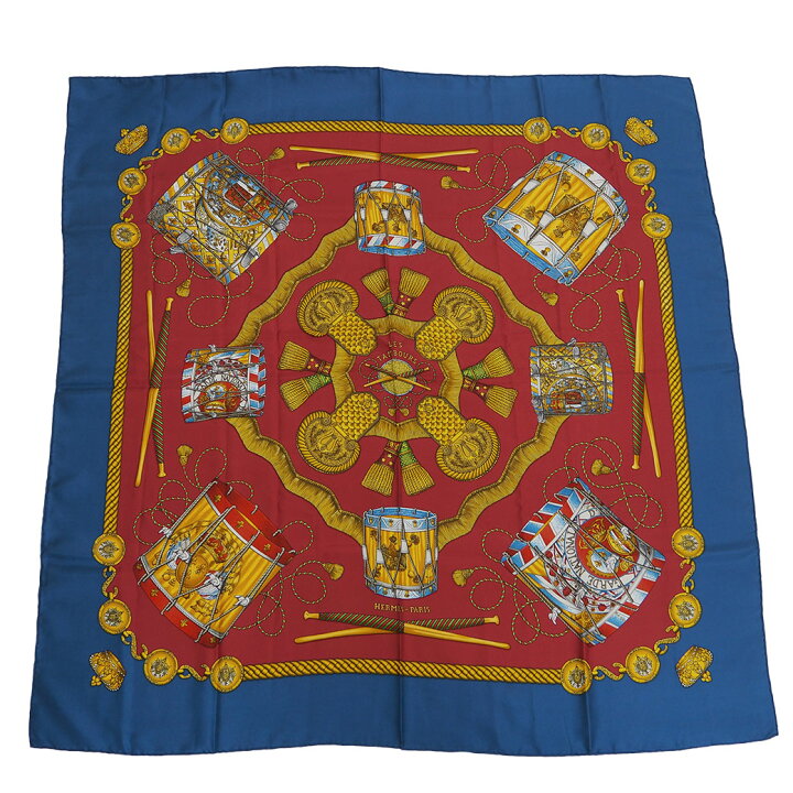 楽天市場】エルメス カレ90 スカーフ LES TAMBOURS タンブールの太鼓  