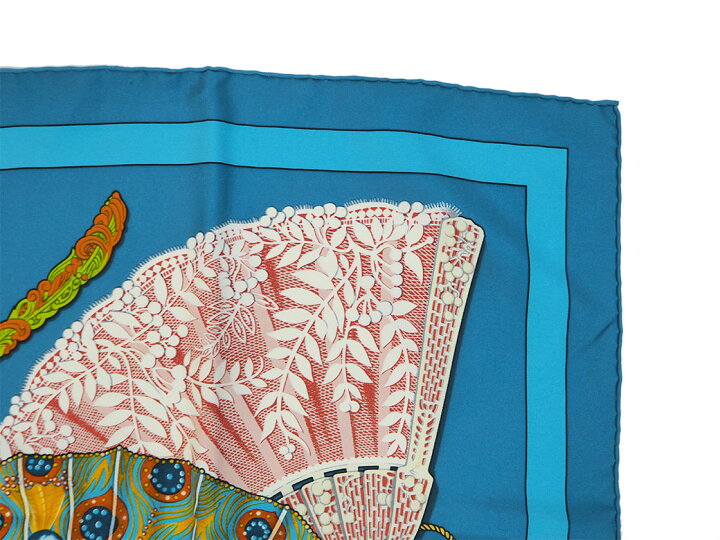 楽天市場】エルメス カレ90 BRISE de CHARME 魅惑のそよ風 ブルー  