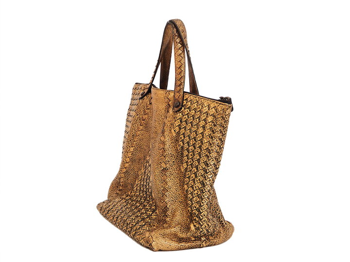 楽天市場】ボッテガヴェネタ イントレチャート トートバッグ ブロンズ  