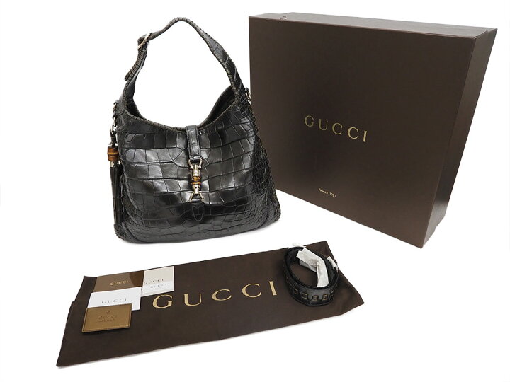 正規品】GUCCI グッチ オールドグッチ ショルダーバッグ クロコ 保存袋付 