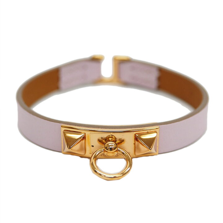 楽天市場】エルメス リヴァルミニ レザーブレスレット モーヴペール  