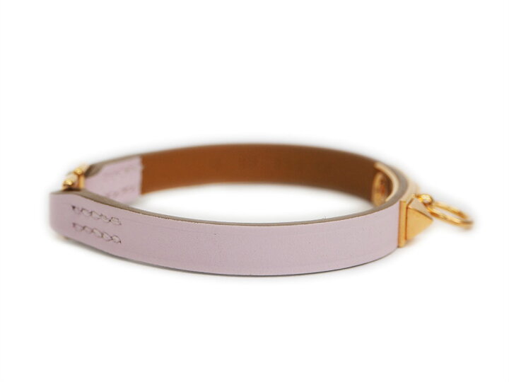 楽天市場】エルメス リヴァルミニ レザーブレスレット モーヴペール  