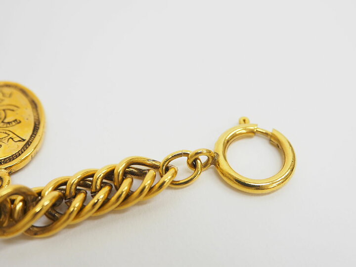 楽天市場】シャネル ヴィンテージ チェーンブレスレット チャームココ  