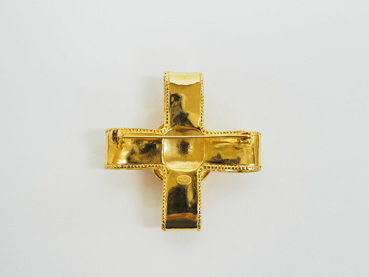 楽天市場】シャネル ココマーク クロスリボン ブローチ ゴールド 97A 