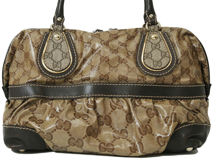 グッチ GGクリスタル ミニボストン ハンドバッグ 193603 PVC  