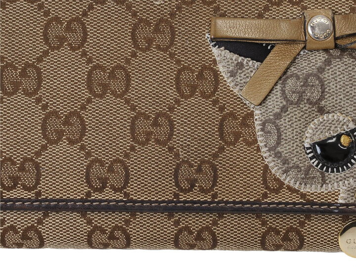 楽天市場】グッチ グッチョリ 二つ折り長財布 ブラウン 226154  