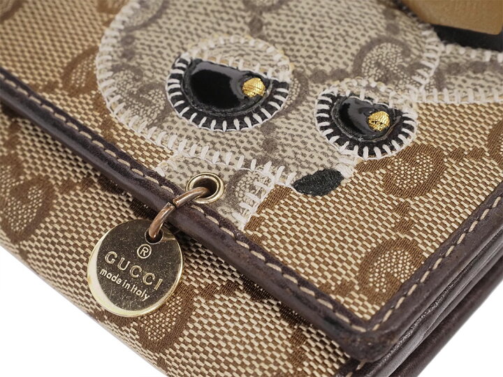 楽天市場】グッチ グッチョリ 二つ折り長財布 ブラウン 226154  