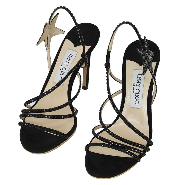 楽天市場】ジミーチュウ Lynn100 サンダル ブラック レディース 38  