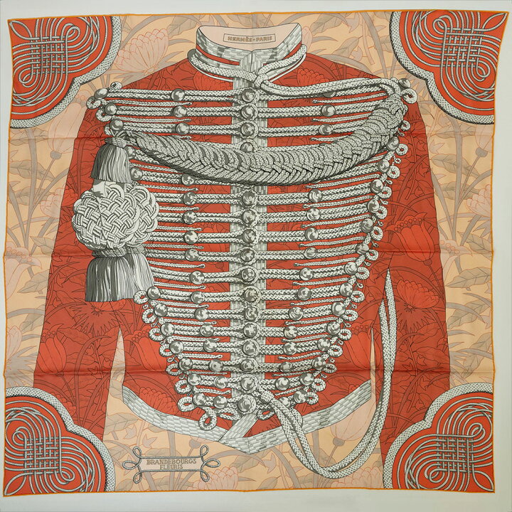 楽天市場】エルメス カレ90 ダブルフェイス ブランデンブルク飾り  