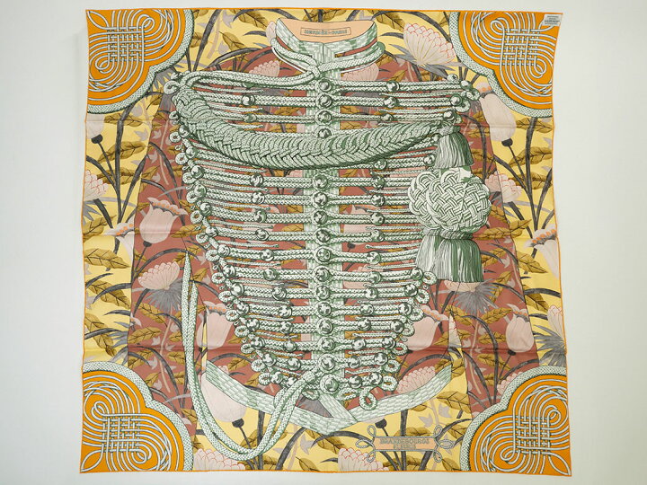 楽天市場】エルメス カレ90 ダブルフェイス ブランデンブルク飾り  