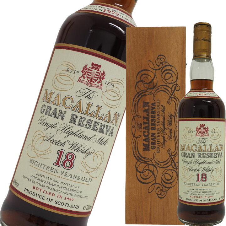 楽天市場】マッカラン グランレゼルバ The MACALLAN 18年 1997 700ml 