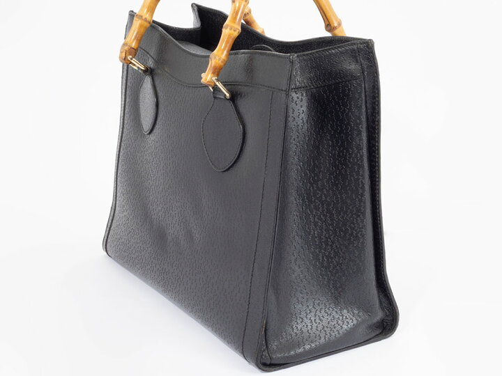 楽天市場】グッチ GUCCI トートバッグ バンブー レザー 黒 ブラック A4 