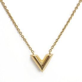 ルイヴィトン LOUIS VUITTON ネックレス エセンシャルV M61083 ゴールド 金属 ペンダント やや長め 中古