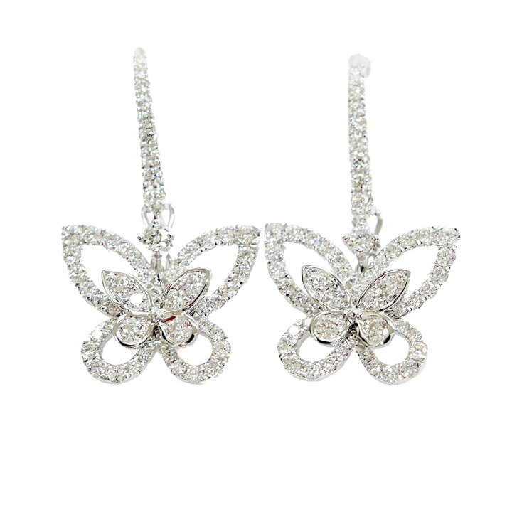 楽天市場】グラフ バタフライ シルエット ダイヤモンド ドロップ  