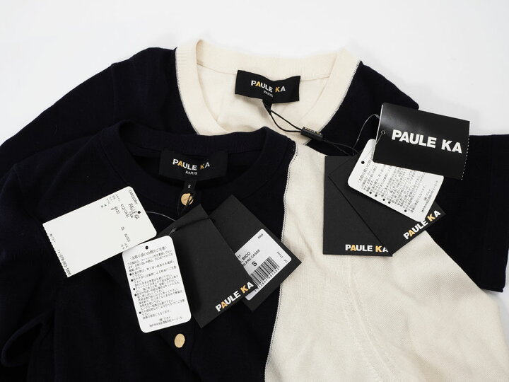 楽天市場】ポールカ アンサンブルニット ネイビー|ホワイト S  