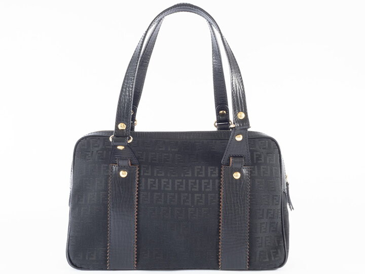 楽天市場】フェンディ FENDI ズッカ バッグ 中古 レザー ブラック 