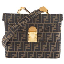 美品 FENDI フェンディ ズッカ バニティバッグ FF金具 保存袋付き 