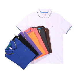 SUN68 サンシックスティーエイト 半袖ポロシャツ A30106 メンズ 春夏 コットン トップス 並行輸入品 ラッピング無料 送料無料 27599bk