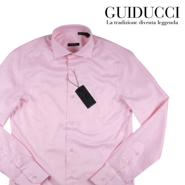 送料無料 Guiducci グイドゥッチ 長袖シャツ GU0025 101K メンズ ピンク コットン カジュアルシャツ 並行輸入品 ラッピング無料 送料無料 9490pk