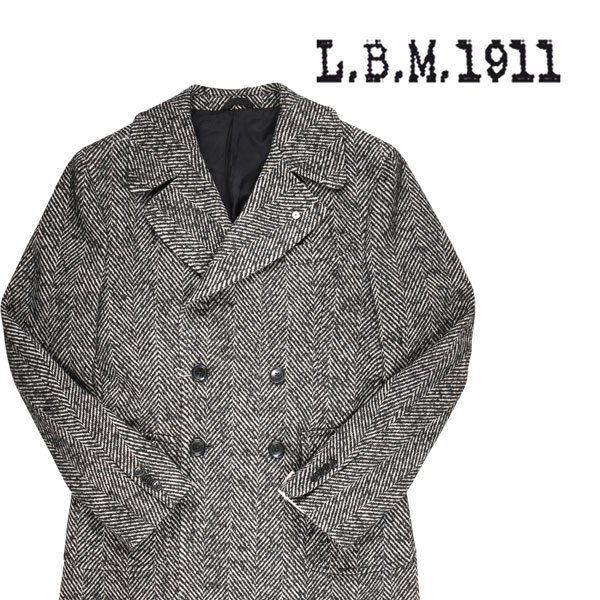 公式の 48 L B M 1911 エルビーエム コート メンズ 秋冬 ヘリンボーン ブラック 黒 並行輸入品 メンズファッション 男性用 ビジネス アウター トップス 日本未入荷 ラッピング無料 Utsubo Stock Lolasbrush Com